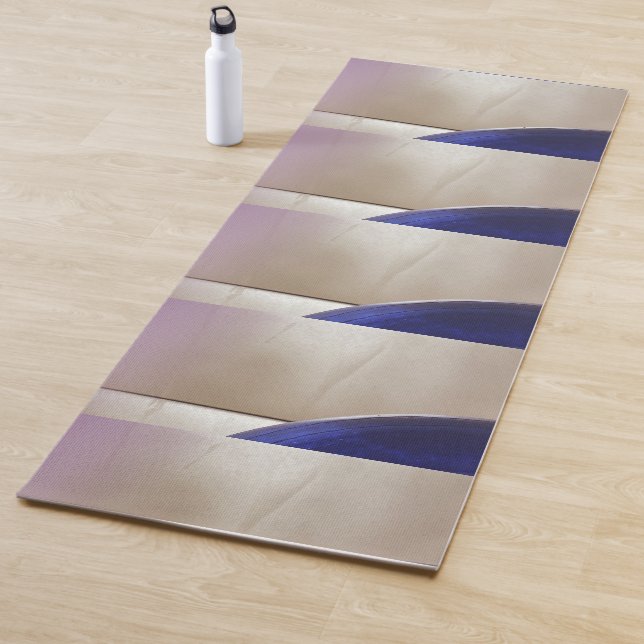 Tapete De Yoga Semírculos de Abstrato retrorreflectores em Dourad (In Situ)