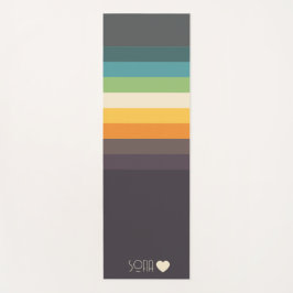 Tapete De Yoga Separação de Cor Monograma Personalizada