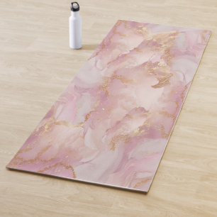 Tapete De Yoga Seraphina Rosa e Dourada Yoga Mat