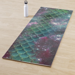 Tapete De Yoga Sereia Cósmica Amido Escava Espacial Peixe