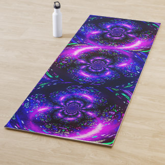 Tapete De Yoga Sereia Preta Trippy Roxo