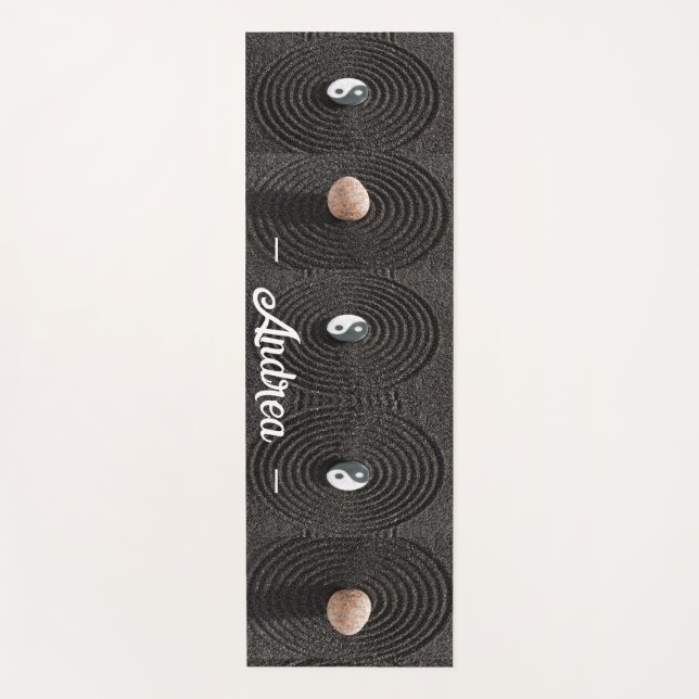 Tapete De Yoga sereno psicodélico personalizado pedra do mar mode (Frente)