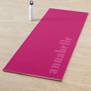 Tapete De Yoga Seu nome: Modern Trendy Hot Pink Simples