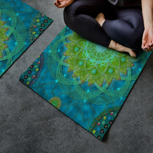 Tapete De Yoga Shambala Tantric Nymphaea mandala art