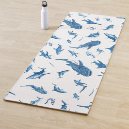 Tapete De Yoga Sharks & Manta Rays｜Ocean Art Design
