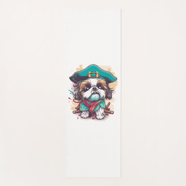 Tapete De Yoga Shih Tzu Dog Pirate (Frente)