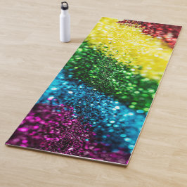 Tapete De Yoga Shiny Rainbow Glitter Yoga Mat