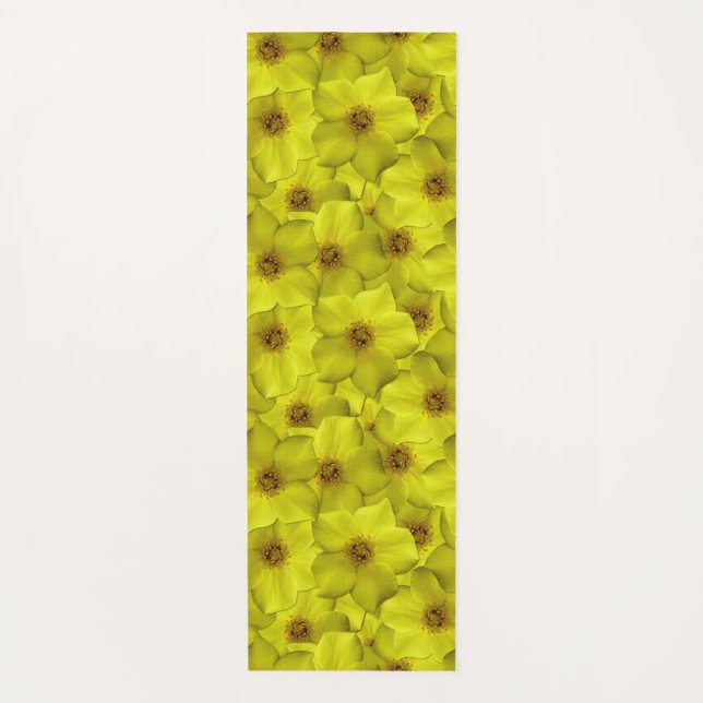 Tapete De Yoga Shrubby Cinquefoil Padrão Sem Costura (Frente)