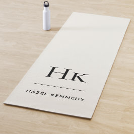 Tapete De Yoga Signature Monogram Simple Elegant Ivory Yoga Mat