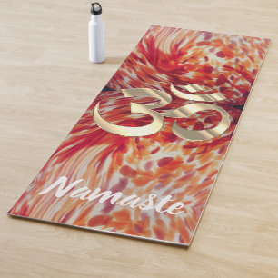 Tapete De Yoga Símbolo de pintura âmbar de abstrato de artística