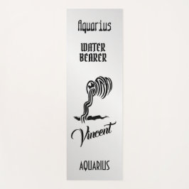 Tapete De Yoga Símbolo e Símbolo de Aquarius Zodiac