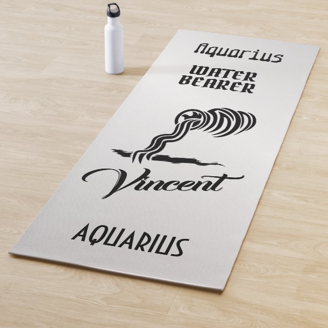 Tapete De Yoga Símbolo e Símbolo de Aquarius Zodiac (In Situ)