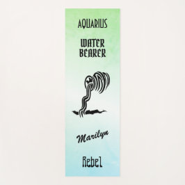 Tapete De Yoga Símbolo e Símbolo de Aquarius Zodiac