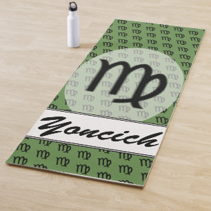 Tapete De Yoga Símbolo Virgo Zodiac Padrão por Kenneth Yoncich