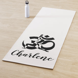 Tapete De Yoga Símbolo Yoga Pose Om Personalizado