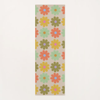 Tapete De Yoga Simple Pastel Vintage Flower Pattern