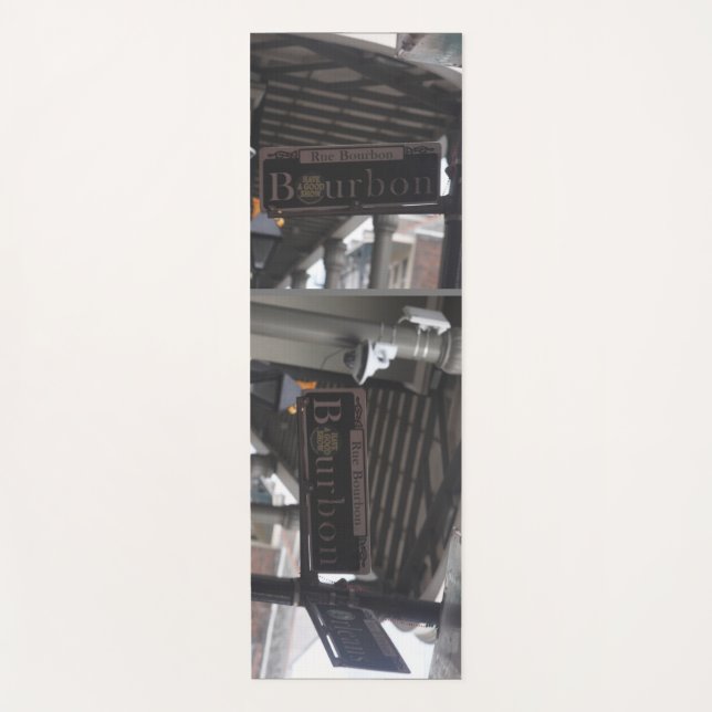 Tapete De Yoga Sinal de Rua Bourbon (Frente)