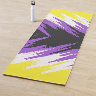 Tapete De Yoga Sinalizador do Orgulho Não-Binário do abstrato