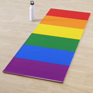 Tapete De Yoga Sinalizador Orgulho gay do arco-íris LGBT