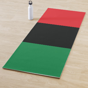 Tapete De Yoga Sinalizador vermelho, preto e verde