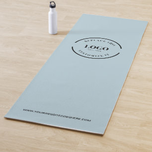 Tapete De Yoga Site de logotipo comercial mínimo azul personaliza