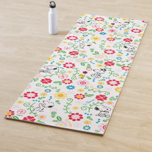 Tapete De Yoga Snoopy So Sweet Flower Pattern
