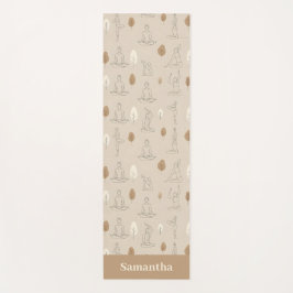 Tapete De Yoga Soft Line Art Yoga Flow Minimalist