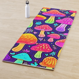 Tapete De Yoga Soft Neon: Patch do Cogumelo de Cartoon