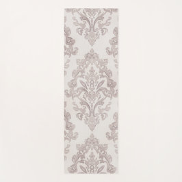 Tapete De Yoga Soft Taupe Damask Watercolor Classic Floral