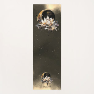 Tapete De Yoga Sol Dourado Celestial, Lotus Lua Céu Noturno
