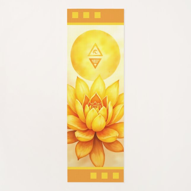 Tapete De Yoga Solar Plexus Chakra Yoga Mat – Golden Power (Frente)