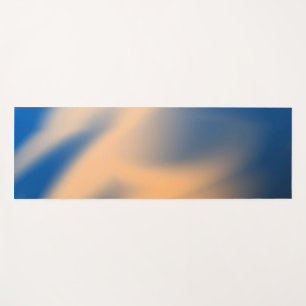 Tapete De Yoga Sombras abstrato Azul Laranja