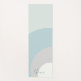 Tapete De Yoga Sombras Personalizadas de Azul, Cinza e Branco