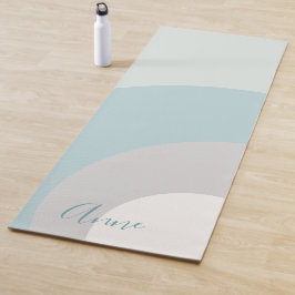 Tapete De Yoga Sombras Personalizadas de Azul, Cinza e Branco