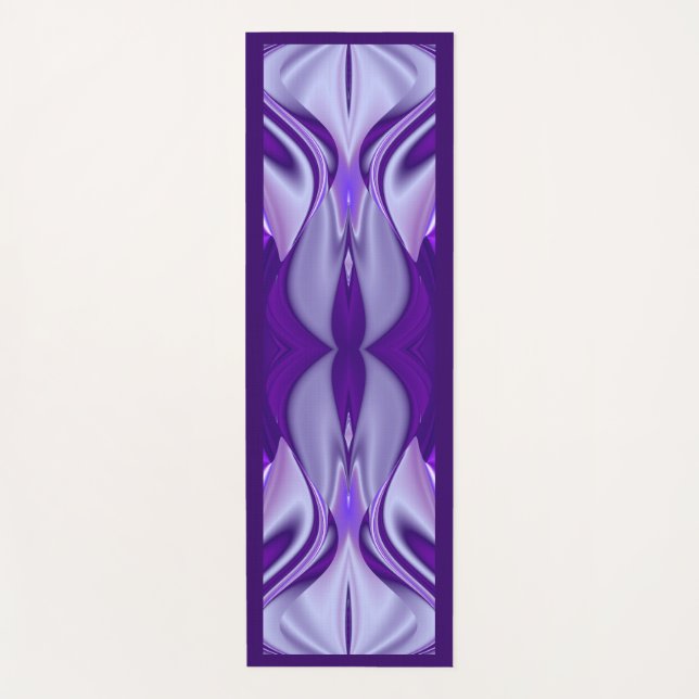 Tapete De Yoga Sonho Roxo, Abstrato Fantasy Arte Arco-Íris (Frente)