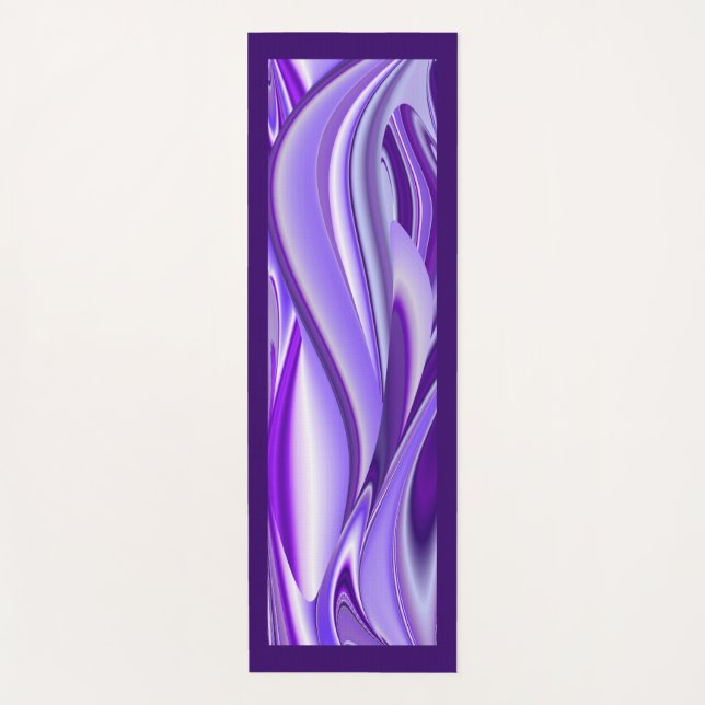 Tapete De Yoga Sonho Roxo, Abstrato Fantasy Arte Arco-Íris (Frente)