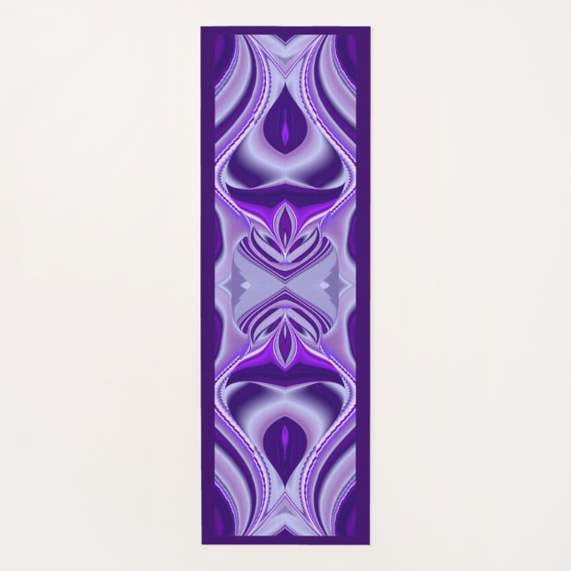 Tapete De Yoga Sonho Roxo, Abstrato Fantasy Arte Arco-Íris (Frente)