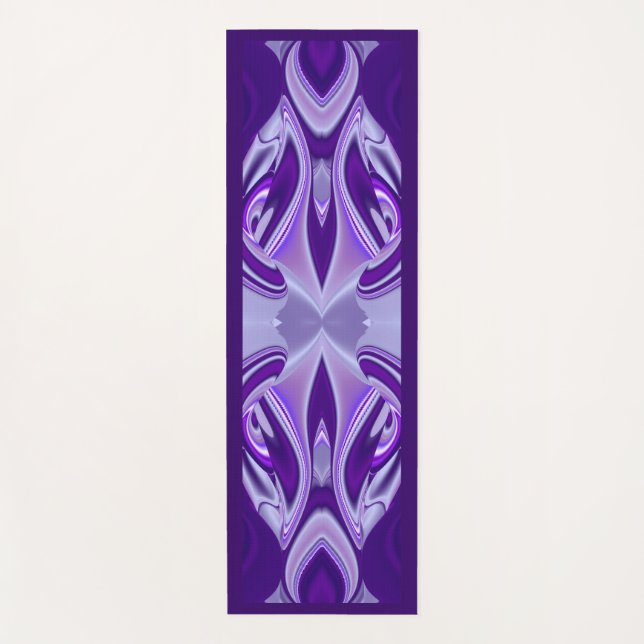 Tapete De Yoga Sonho Roxo, Abstrato Fantasy Arte Arco-Íris (Frente)