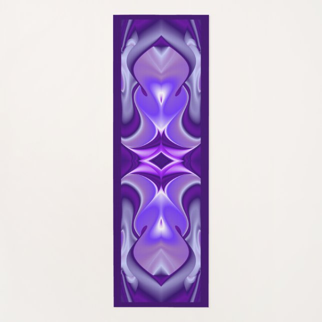 Tapete De Yoga Sonho Roxo, Abstrato Fantasy Arte Arco-Íris (Frente)