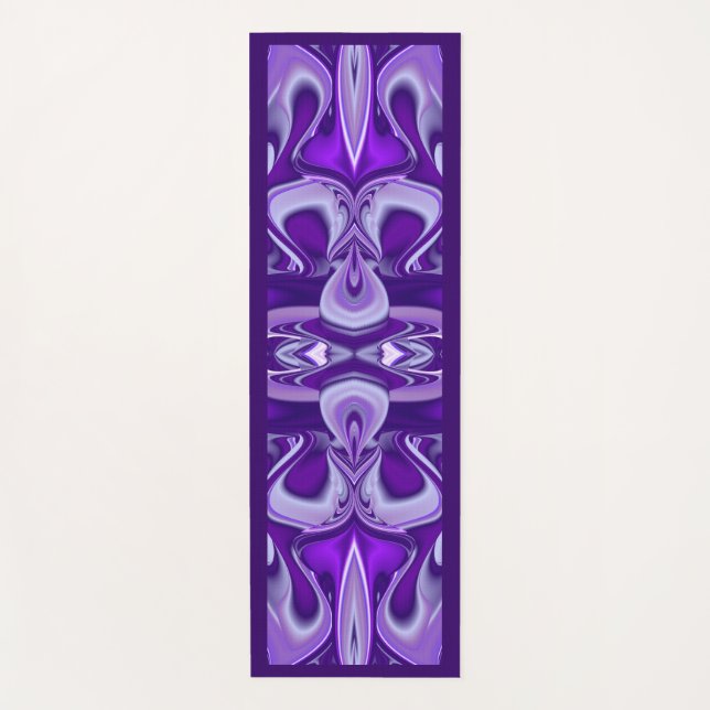 Tapete De Yoga Sonho Roxo, Abstrato Fantasy Arte Arco-Íris (Frente)