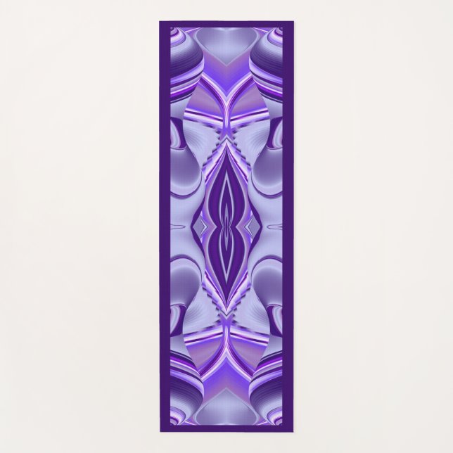 Tapete De Yoga Sonho Roxo, Abstrato Fantasy Arte Arco-Íris (Frente)