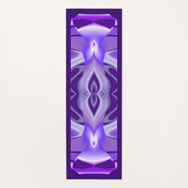 Tapete De Yoga Sonho Roxo, Abstrato Fantasy Arte Arco-Íris (Frente)