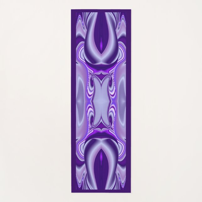 Tapete De Yoga Sonho Roxo, Abstrato Fantasy Arte Arco-Íris (Frente)