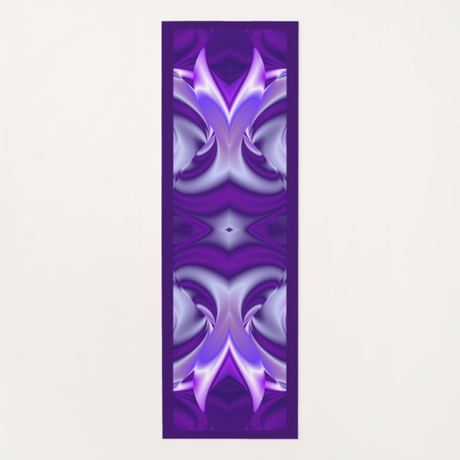 Tapete De Yoga Sonho Roxo, Abstrato Fantasy Arte Arco-Íris (Frente)