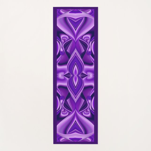 Tapete De Yoga Sonho Roxo, Abstrato Fantasy Arte Arco-Íris (Frente)