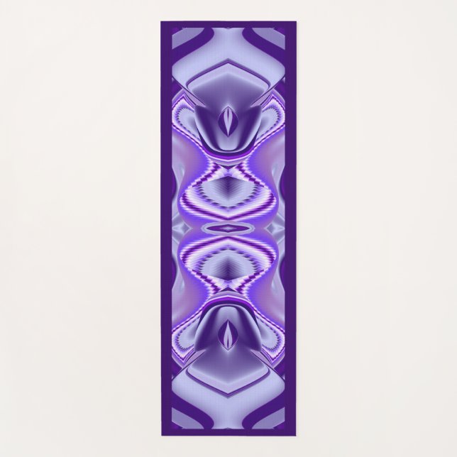 Tapete De Yoga Sonho Roxo, Abstrato Fantasy Arte Arco-Íris (Frente)