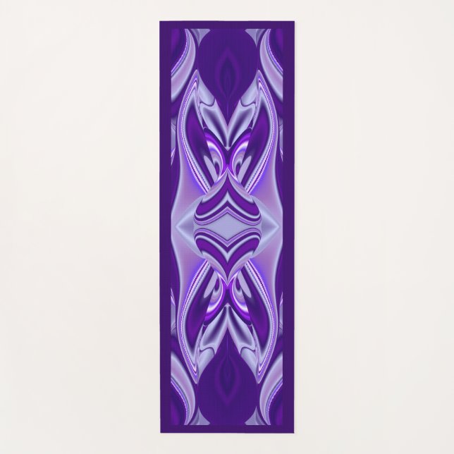 Tapete De Yoga Sonho Roxo, Abstrato Fantasy Arte Arco-Íris (Frente)