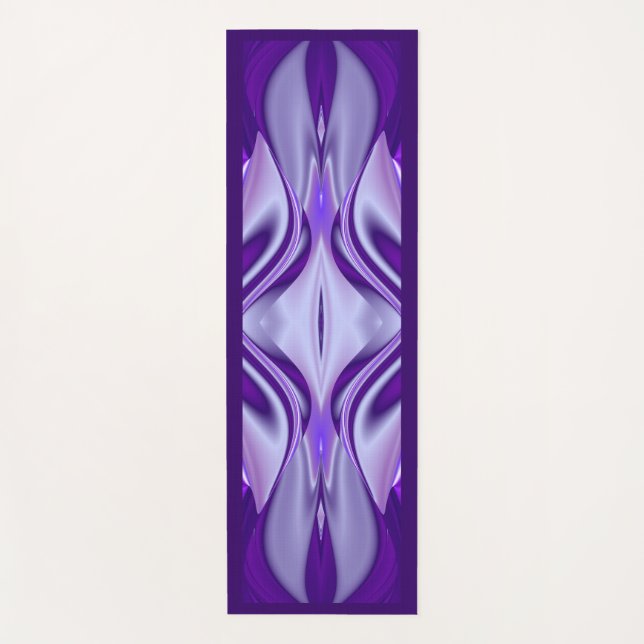 Tapete De Yoga Sonho Roxo, Abstrato Fantasy Arte Arco-Íris (Frente)