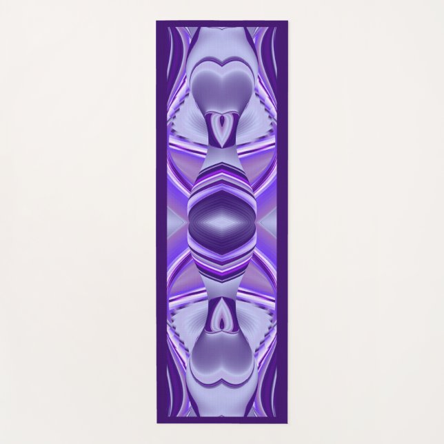 Tapete De Yoga Sonho Roxo, Abstrato Fantasy Arte Arco-Íris (Frente)