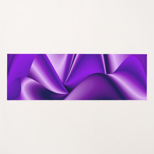 Tapete De Yoga Sonhos de Arco-Íris de Flor Roxo (Frente (Horizontal))